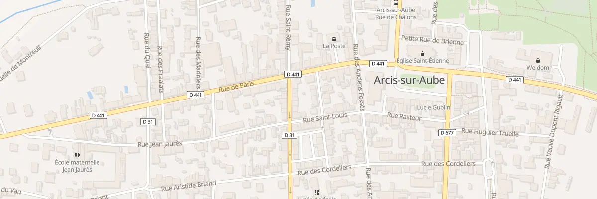 Plan du 33 Rue Saint Rémy à Arcis-sur-Aube