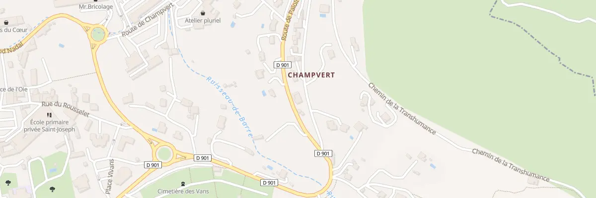 Plan du 71 Che de la Transhumance aux Vans