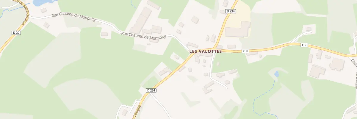 Plan du 414 Les Valottes à Alligny-en-Morvan