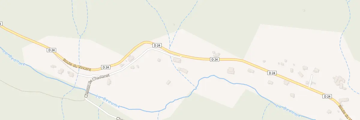 Plan du 5428 La Veige à Valgorge