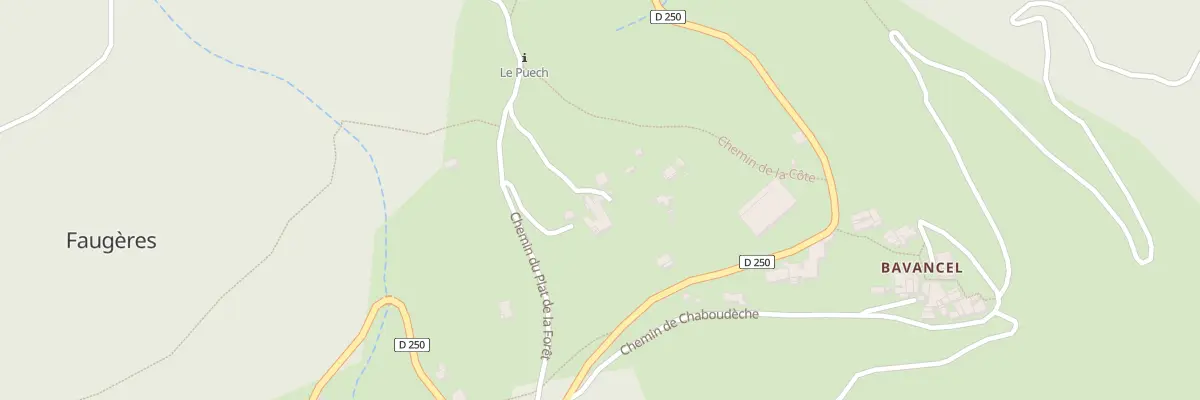 Plan du 5172 Le Puech à Faugères