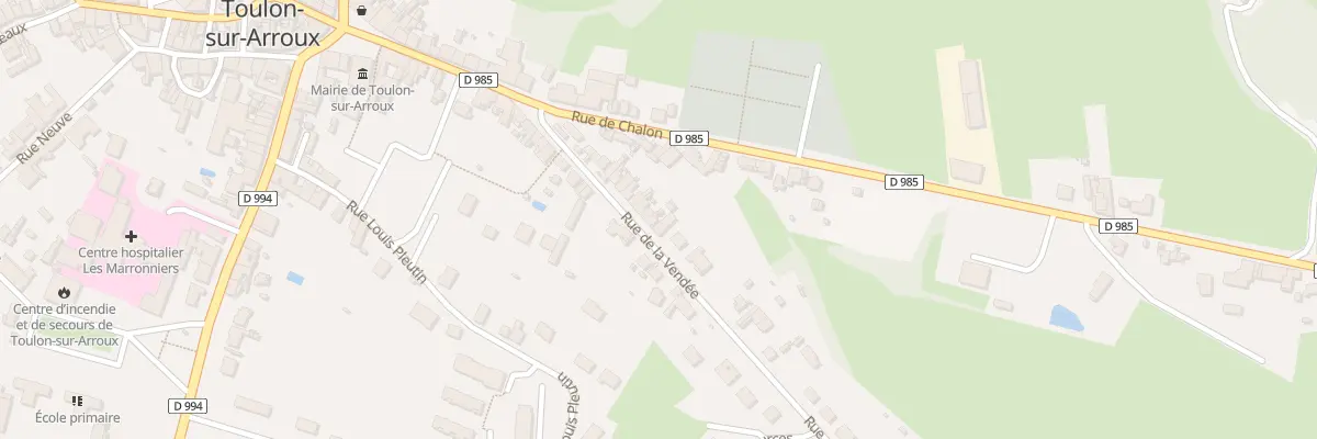 Plan du 21 Rue de la Vendée à Toulon-sur-Arroux