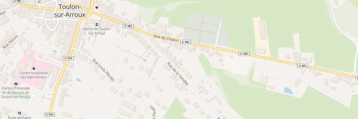 Plan du 19 Rue de la Vendée à Toulon-sur-Arroux