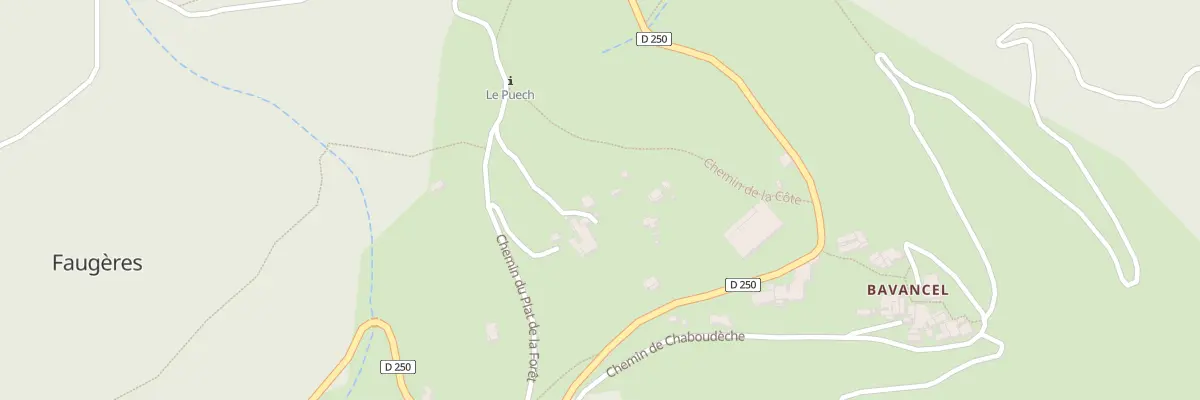 Plan du 5037 Le Puech à Faugères