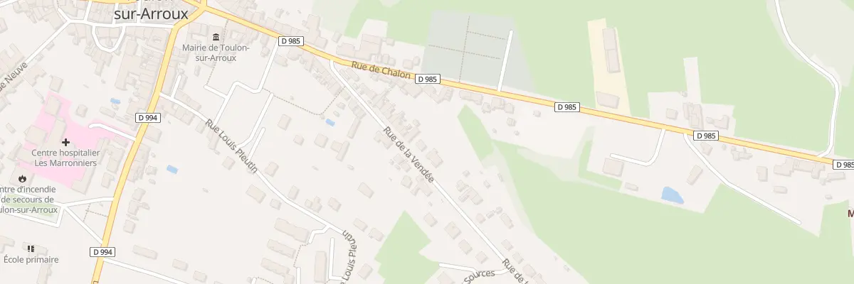 Plan du 23 Rue de la Vendée à Toulon-sur-Arroux
