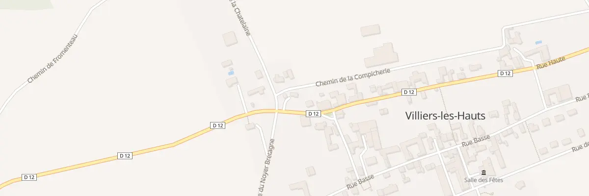 Plan du 1 Rue Haute à Villiers-les-Hauts