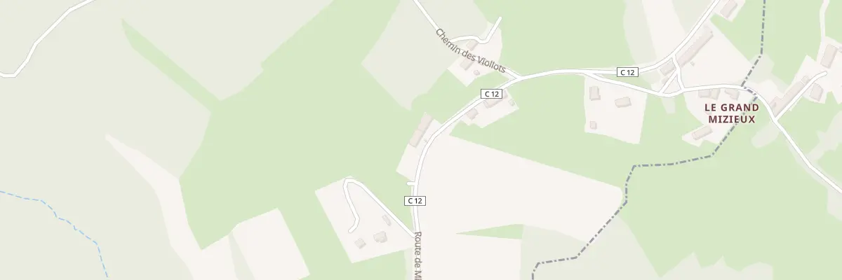 Plan du 4 Rte de Mizieux à Roussillon-en-Morvan