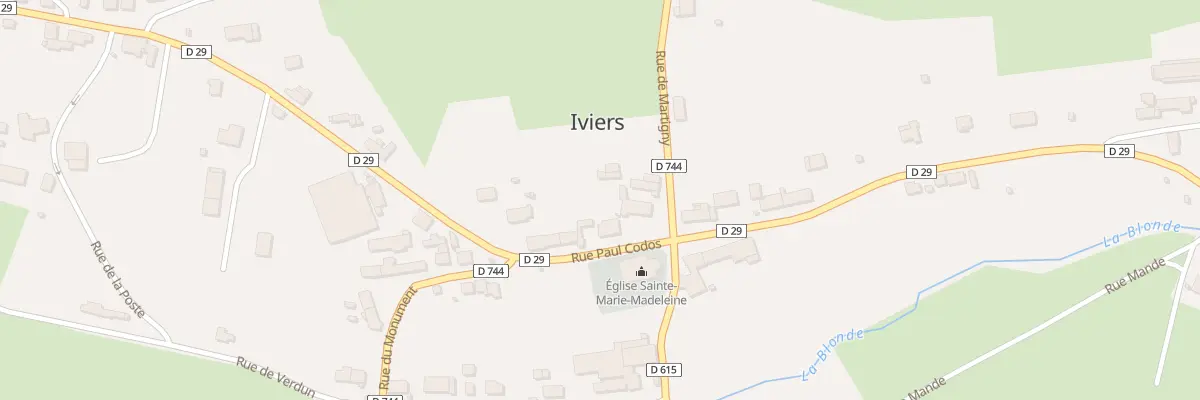 Plan du 11 Rue Paul Codos à Iviers