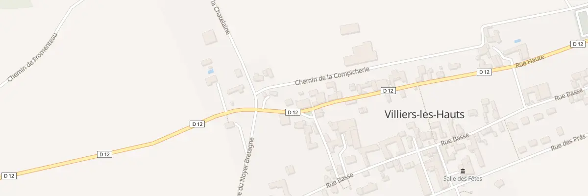Plan du 3 Rue Haute à Villiers-les-Hauts