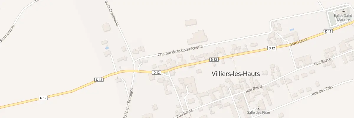 Plan du 7 Rue Haute à Villiers-les-Hauts