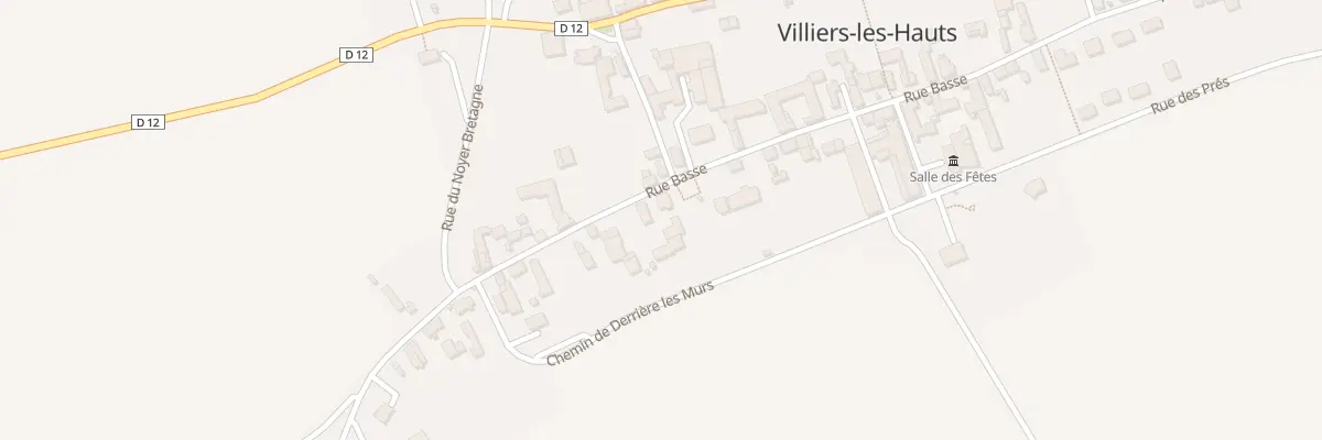 Plan du 12 Rue Basse à Villiers-les-Hauts