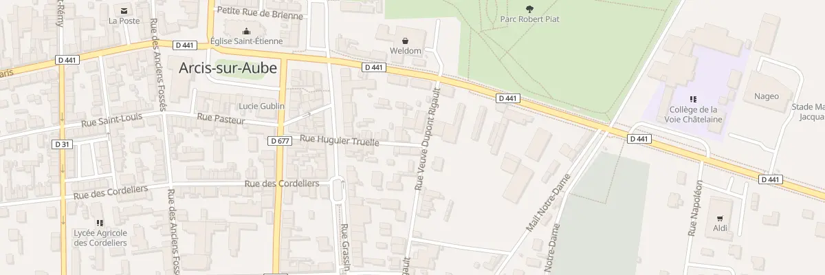 Plan du 19 Rue Huguier Truelle à Arcis-sur-Aube