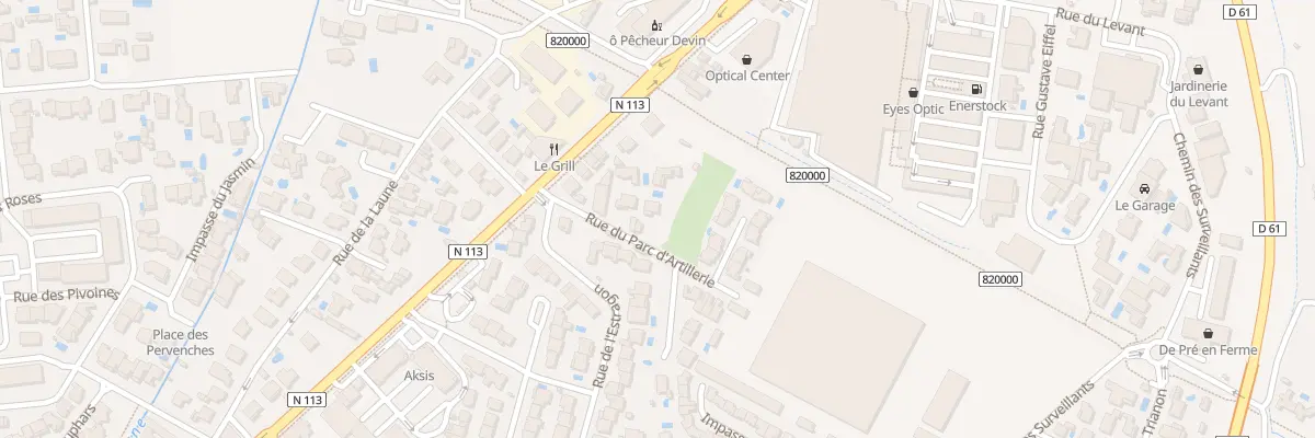 Plan du 84 Rue du Parc d’Artillerie à Lunel