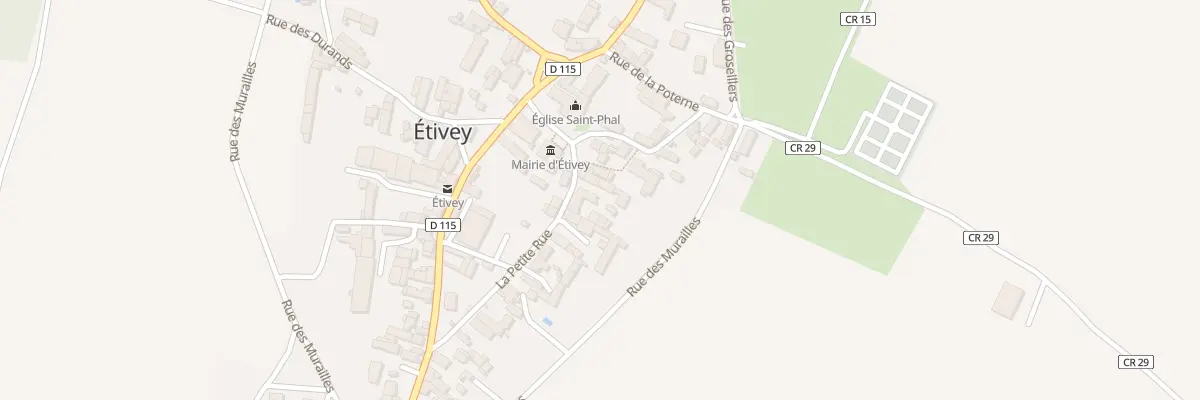 Plan du 1 La Petite Rue à Étivey