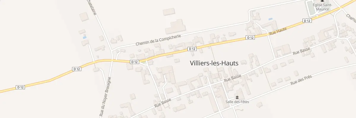 Plan du 6 Rue Haute à Villiers-les-Hauts