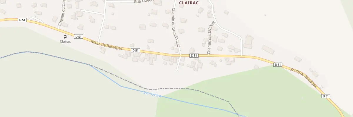 Plan du 752 Rte de Bessèges à Meyrannes