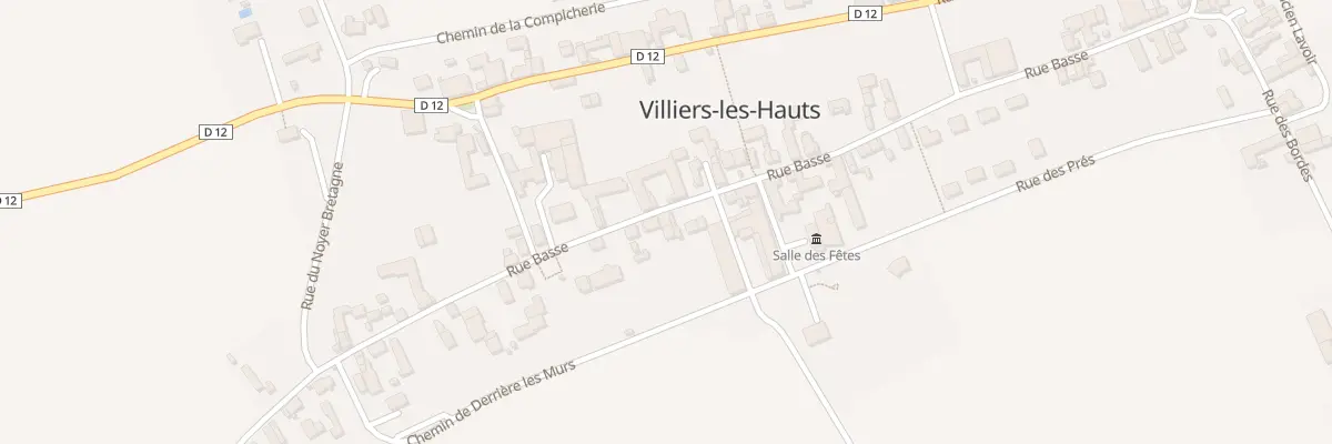 Plan du 22 Rue Basse à Villiers-les-Hauts