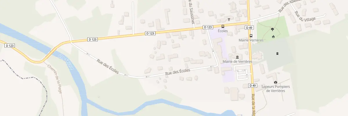 Plan du 10 Rue des Ecoles à Verrières