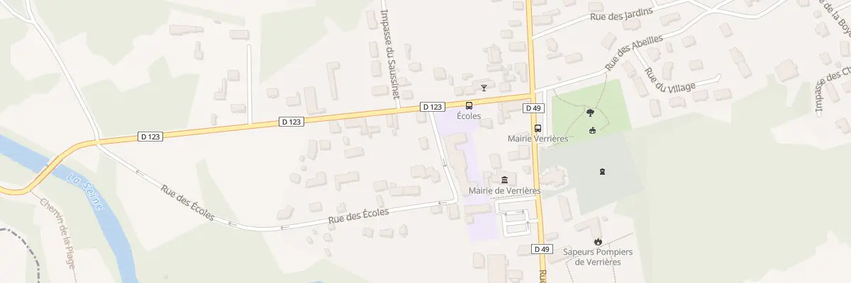 Plan du 2 Rue des Ecoles à Verrières