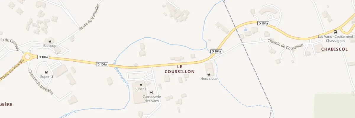 Plan du 5211 Coussillon à Chambonas
