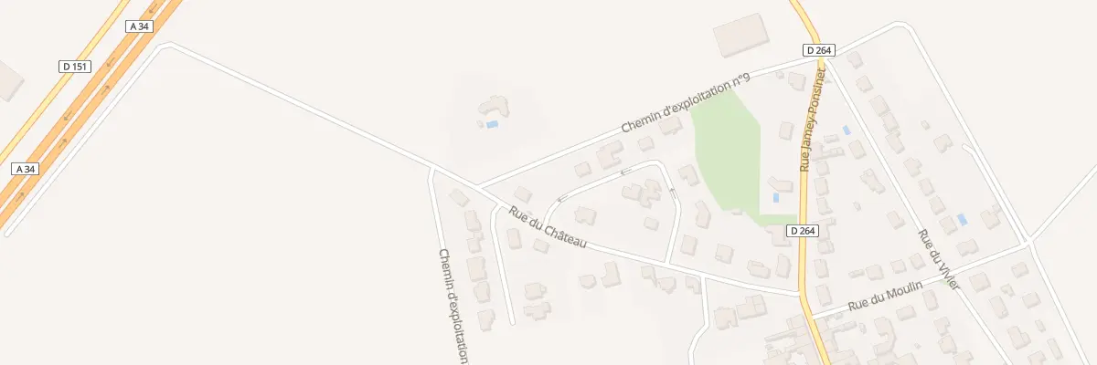 Plan du 16 Rue Clos du Chateau à Caurel