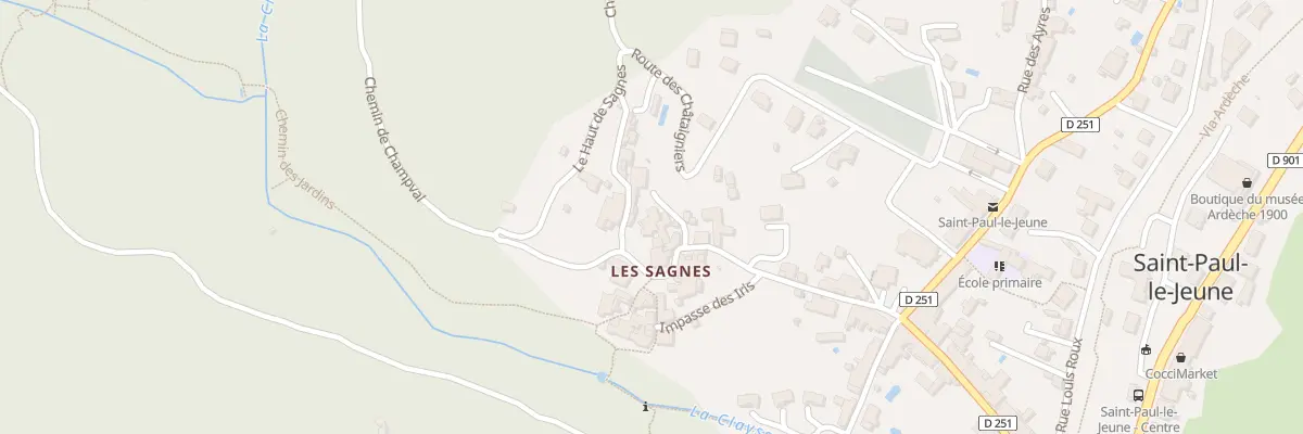 Plan du 3 Pl des Lauzas à Saint-Paul-le-Jeune