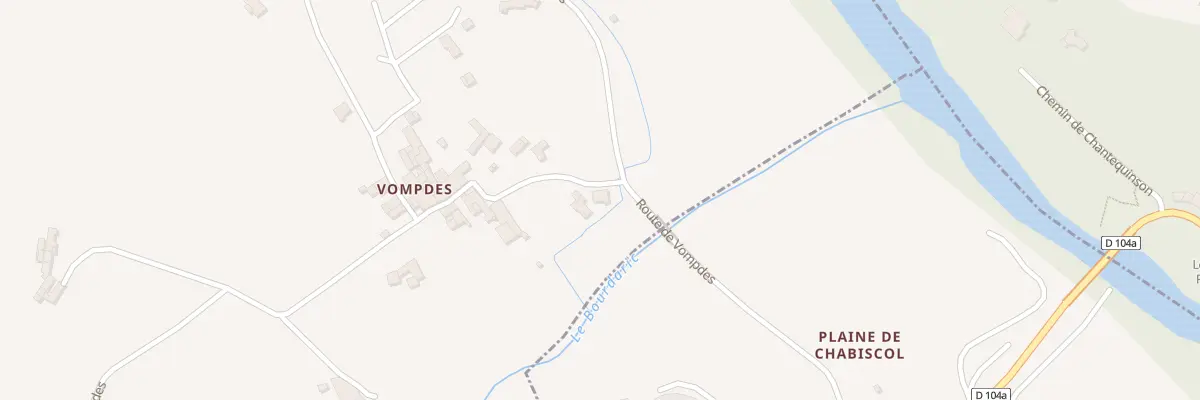 Plan du 5500 Vompdes à Chambonas