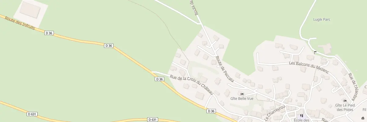 Plan de la Rue de la croix du château aux Estables