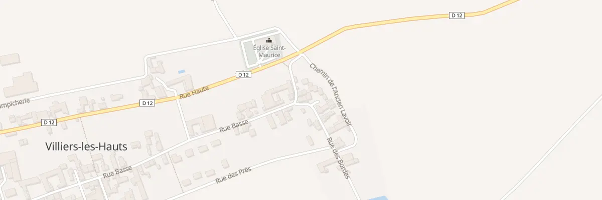 Plan du 2 Rue de l’Eglise à Villiers-les-Hauts