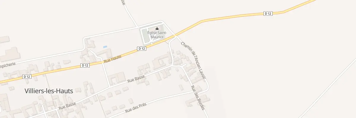 Plan du 2X Rue de l’Eglise à Villiers-les-Hauts