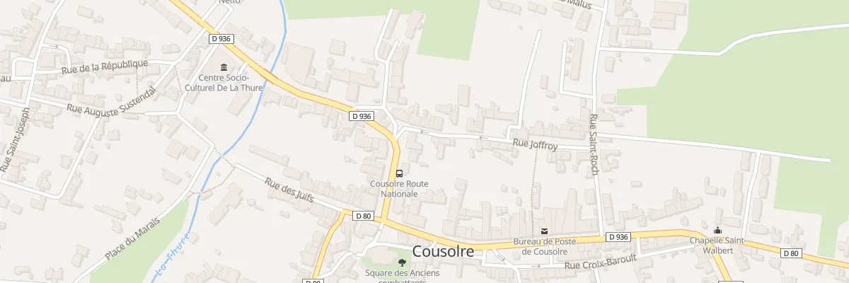 Plan du 94 N Rte Nationale à Cousolre