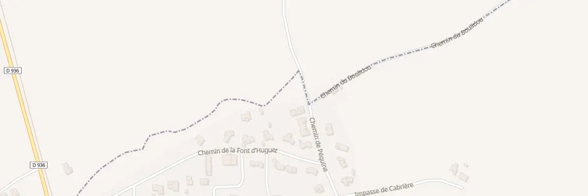 Plan du 477 Che de Péquine à Ners