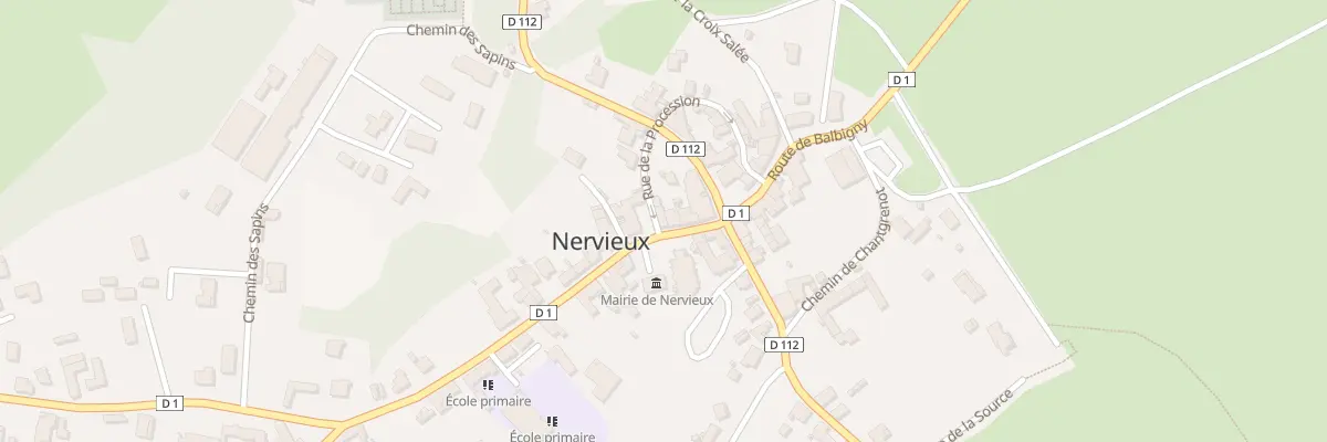 Plan du 2 Che de la Procession à Nervieux
