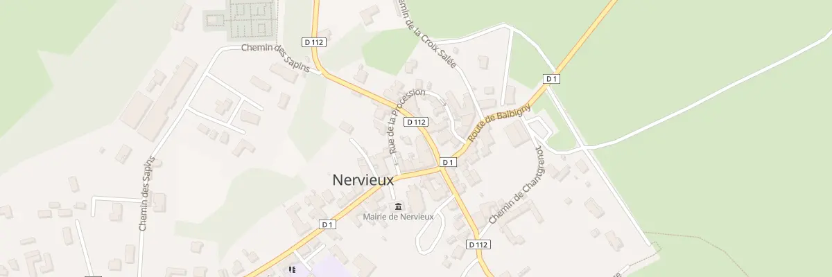 Plan du 5 Rte de St Georges de Baroille à Nervieux