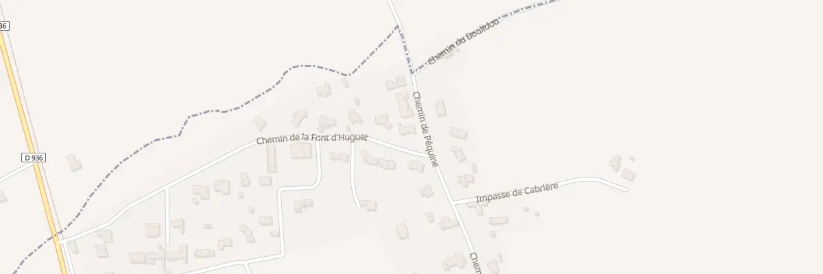 Plan du 404 Che de Péquine à Ners