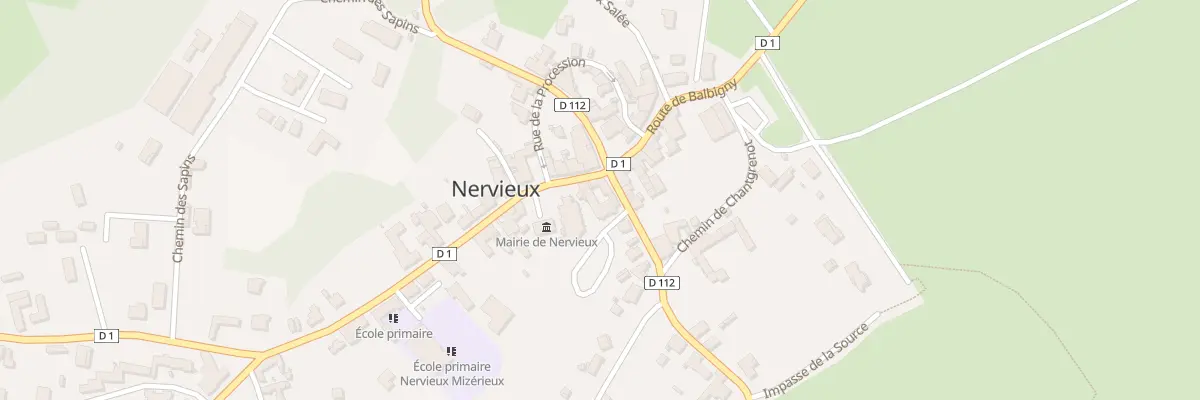 Plan du 2 Rte de Mizérieux à Nervieux