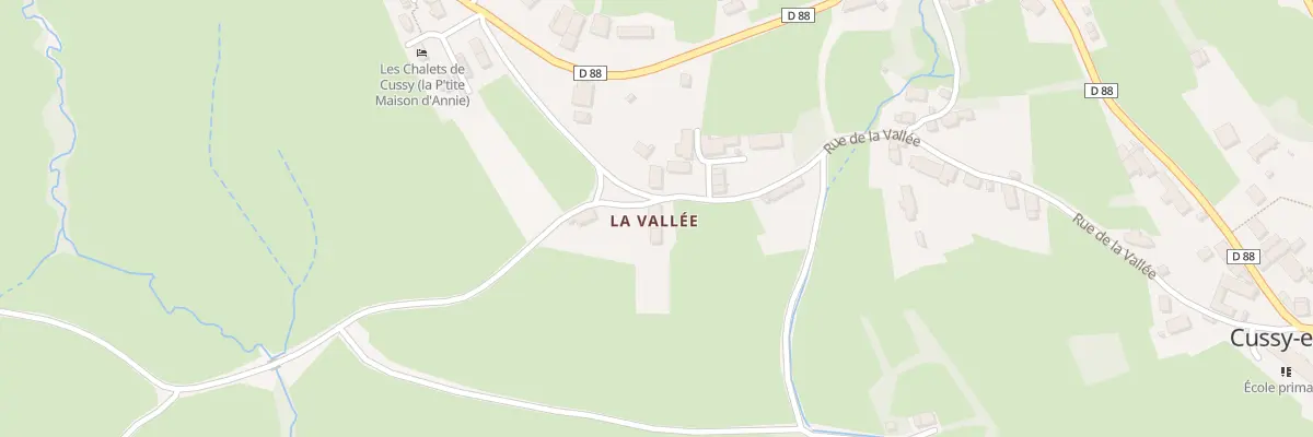 Plan du 29 Rue de la Vallee à Cussy-en-Morvan