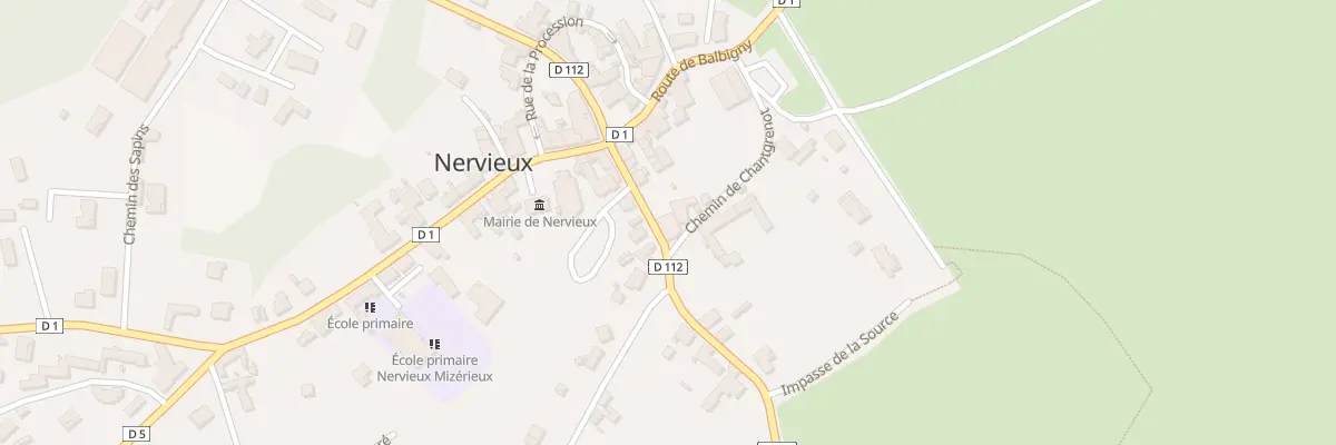 Plan du 9 Rte de Mizérieux à Nervieux