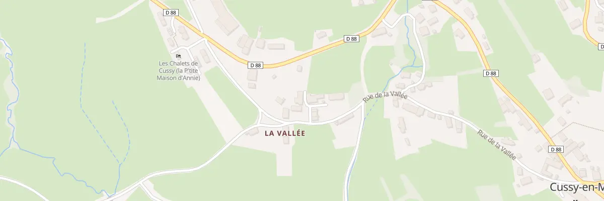 Plan du 26 Rue de la Vallee à Cussy-en-Morvan