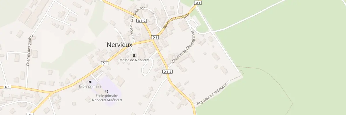 Plan du 3 Che de Chantgrenot à Nervieux