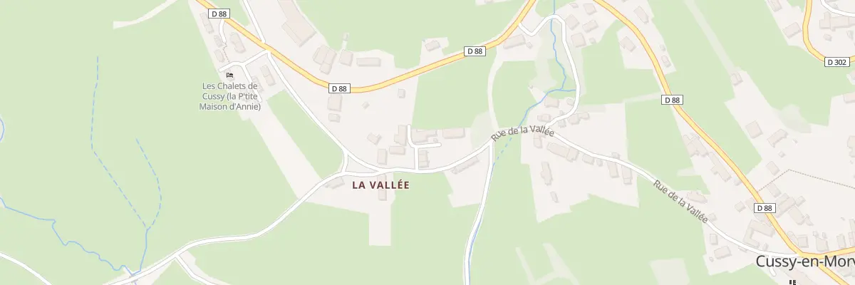 Plan du 22 Rue de la Vallee à Cussy-en-Morvan