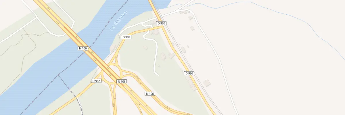 Plan du 13 D Route Departementale 936 à Boucoiran-et-Nozières