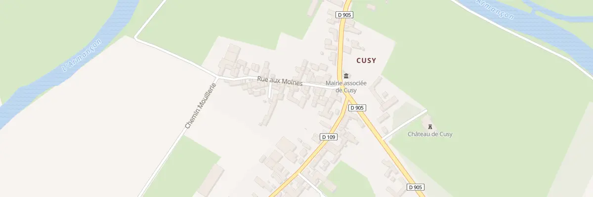 Plan du 11 Rue aux Moines - Cusy à Ancy-le-Franc