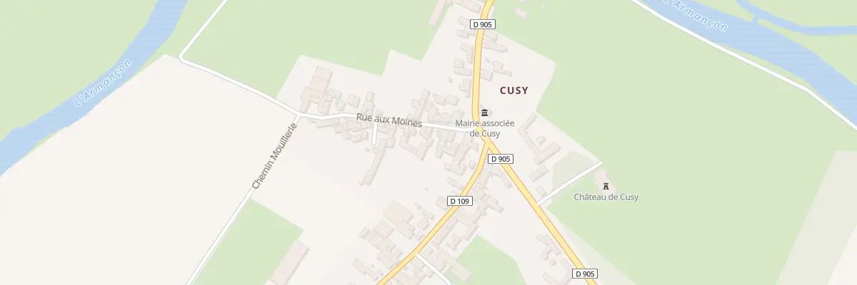 Plan du 7 Rue aux Moines - Cusy à Ancy-le-Franc
