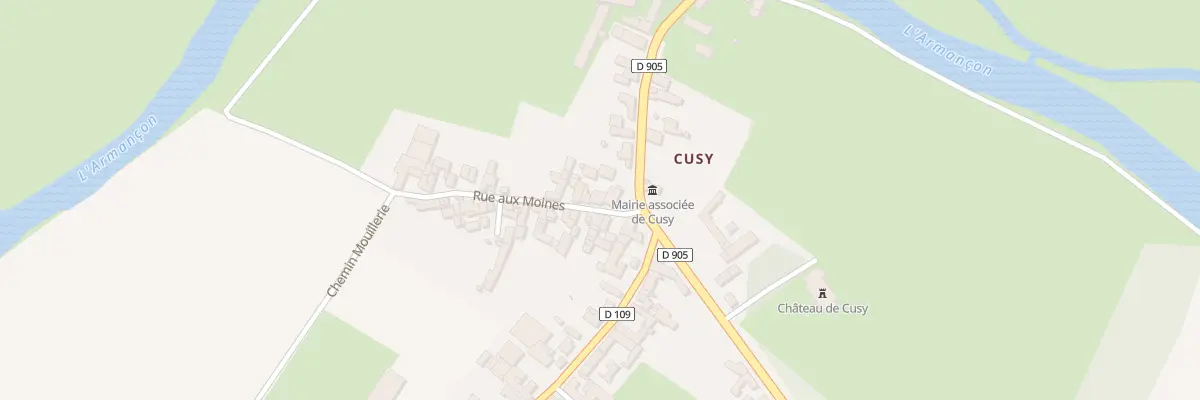 Plan du 2 Rue aux Moines - Cusy à Ancy-le-Franc