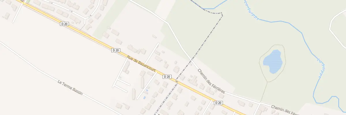 Plan du 93 Rue de Bazancourt à Boult-sur-Suippe