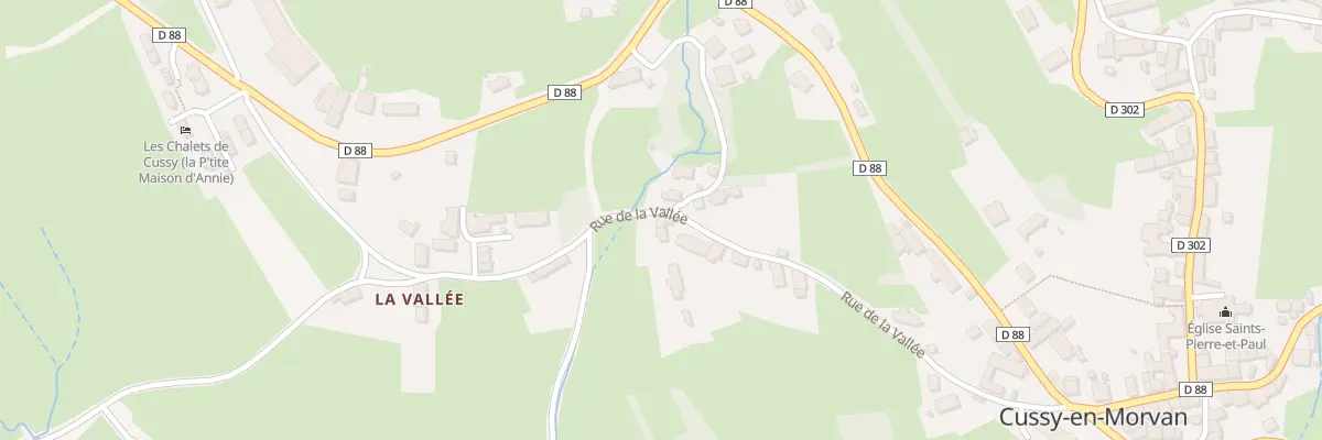 Plan du 19 Rue de la Vallee à Cussy-en-Morvan