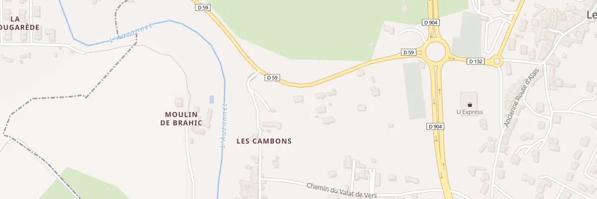 Plan du 219 Les Cambons aux Mages