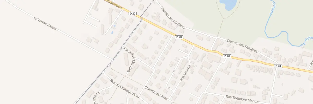 Plan du 8 Rue de la Paix à Bazancourt