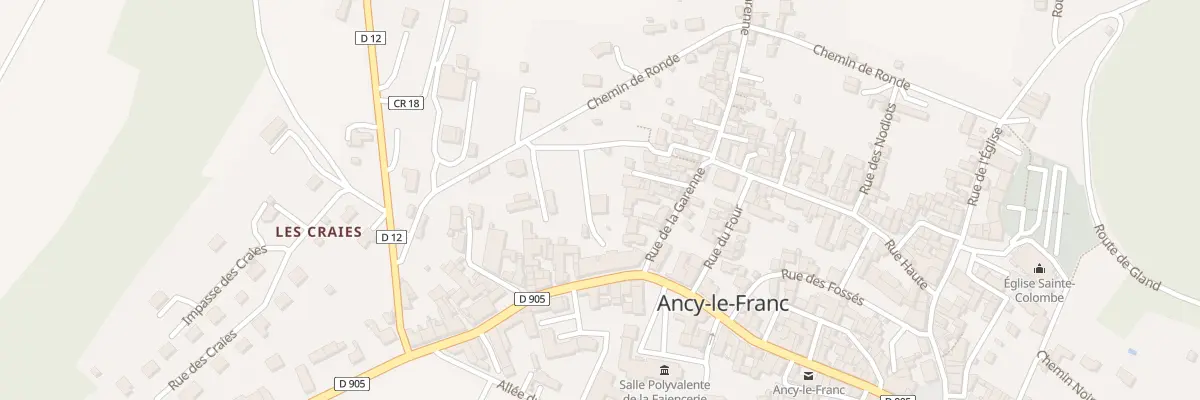 Plan du 11B Che de Ronde à Ancy-le-Franc